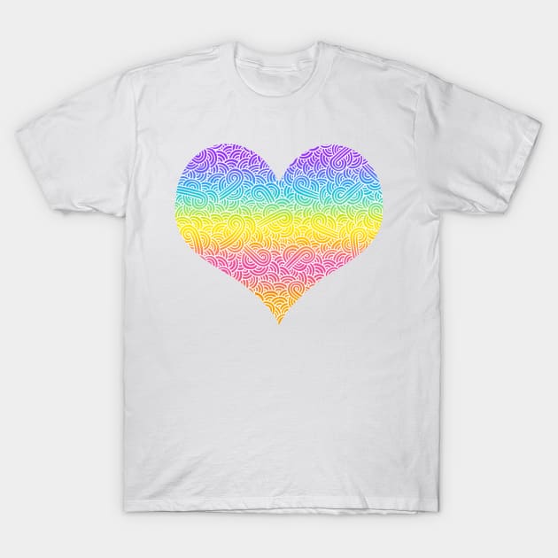 Ombré gender non-binary flag heart T-Shirt by Savousepate